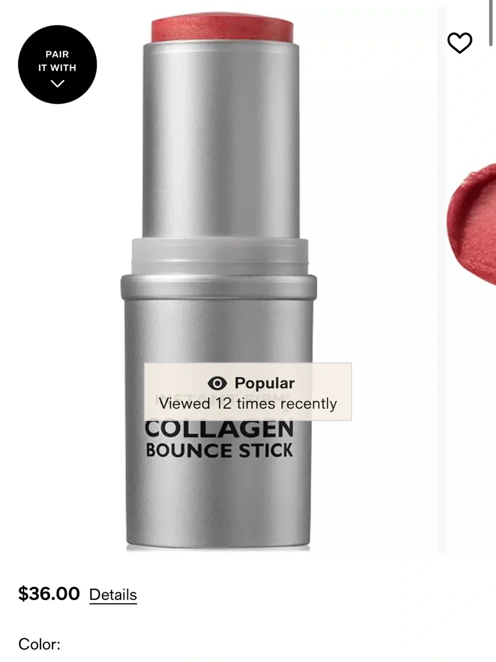 Peter Thomas Roth Instant FIRMx Collagen Bounce Stick Blush Glow